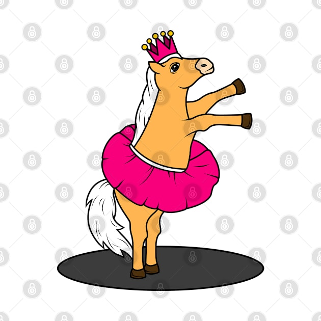 Cute horse is dancing as a ballerina by Markus Schnabel