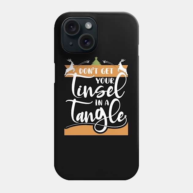 Don't Get Your Tinsel in a Tangle-Vintage Christmas Sweaters Phone Case by GoodyBroCrafts