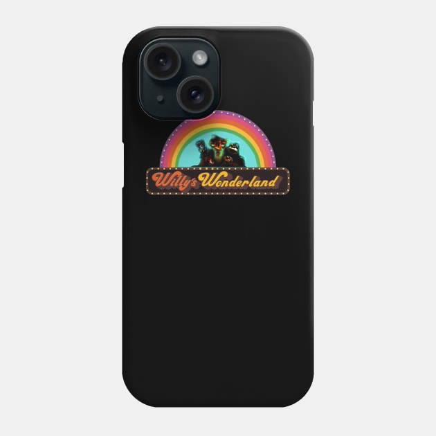 willys wonderland rainbow Phone Case by iniandre
