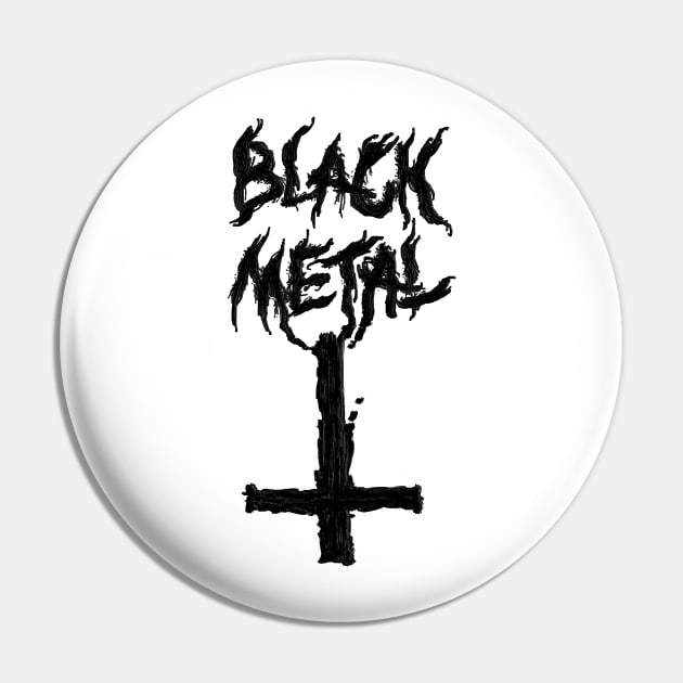 Black Metal Pin by B-tot