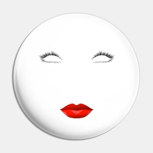 RED LIPS Pin