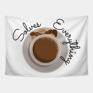 Coffee Solves Everything Tapestry