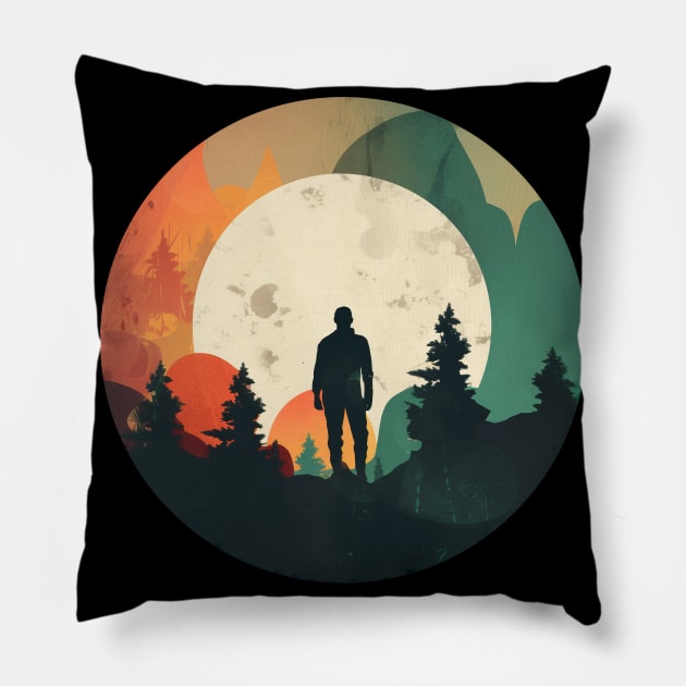 Risky Adventure Nature-Infused Sporty Urban T-Shirts Pillow by yambuto