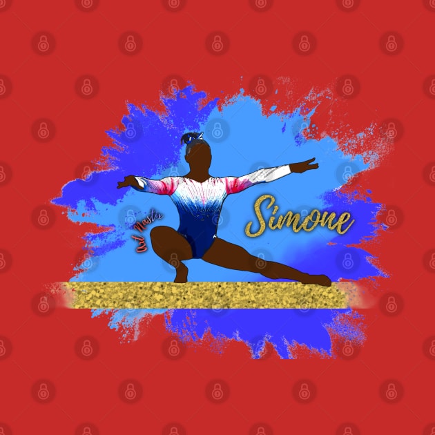 Simone Biles Silhouette Art by Art Nastix Designs