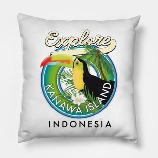 Kanawa Island Indonesia Toucan logo Pillow