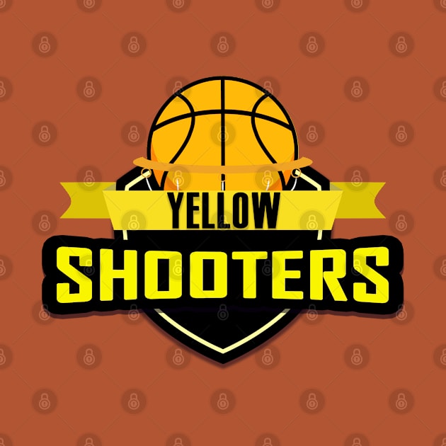 Sporty Basketball Team Yellow Shooters by Teephical