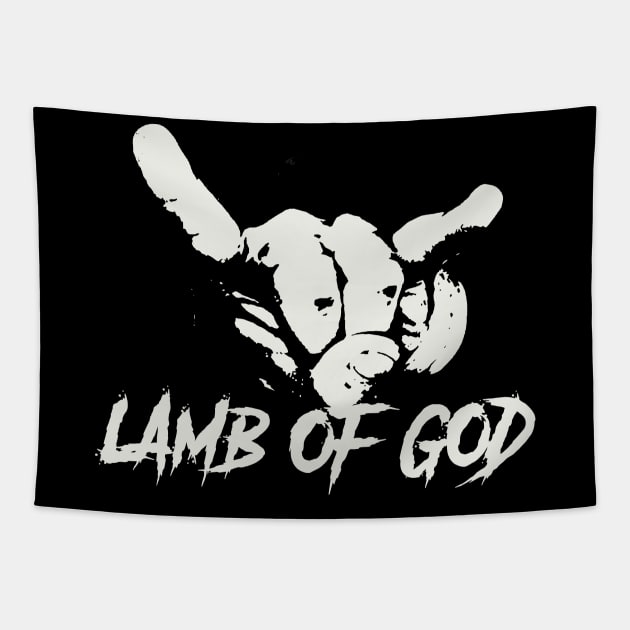 lamb of god ll horn sign Tapestry by sumurbatu