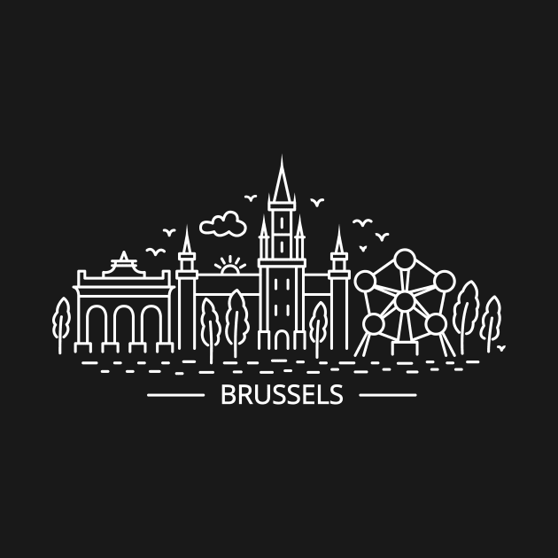 Brussels line art by ziryna