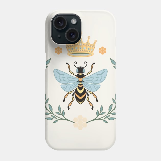 Queen Bee With Crown Phone Case by Serena Archetti