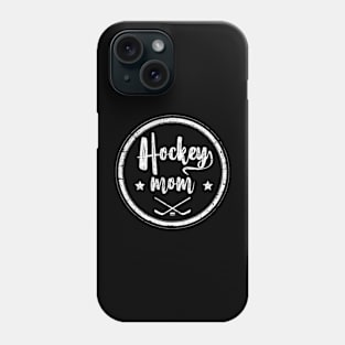 Womens Proud Hockey Mom Distressed Ice Hockey Phone Case