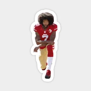 Colin Kaepernick Kneeling Low Poly Magnet