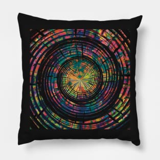 Neon Tie Dye Hypnotism Pillow
