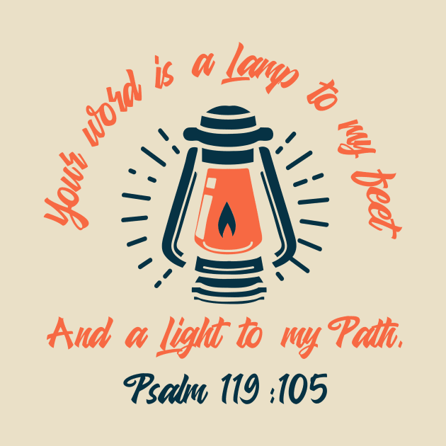 Psalm 119:105 by Nifty Gorilla Tees