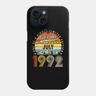 Awesome Since July 1992 Vintage 31st Birthday Phone Case