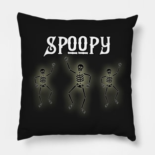 Spoopy Halloween Skeleton Costume Pillow