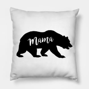 Mama Bear - print black Pillow