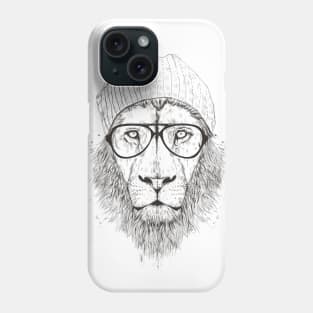 Cool lion (bw) Phone Case