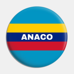 Anaco City in Venezuelan Flag Colors Pin