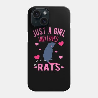 Just a girl who love rats Crazy Rat Lady love rats pet Phone Case