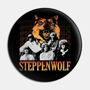 RETRO WOLF PHOTO Pin