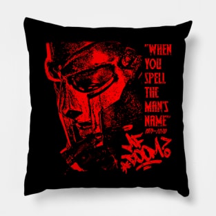 mf doom quote red Pillow