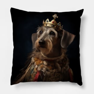 Graceful Wired Hair Dachshund - Medieval German Queen Pillow