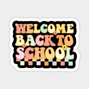 Back To School Retro First Day of School Teacher Magnet