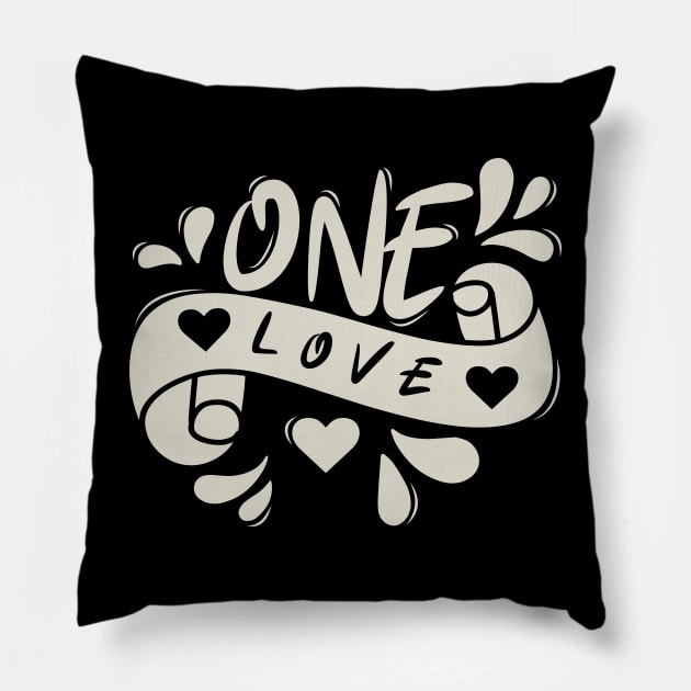 One Love Pillow by Distrowlinc