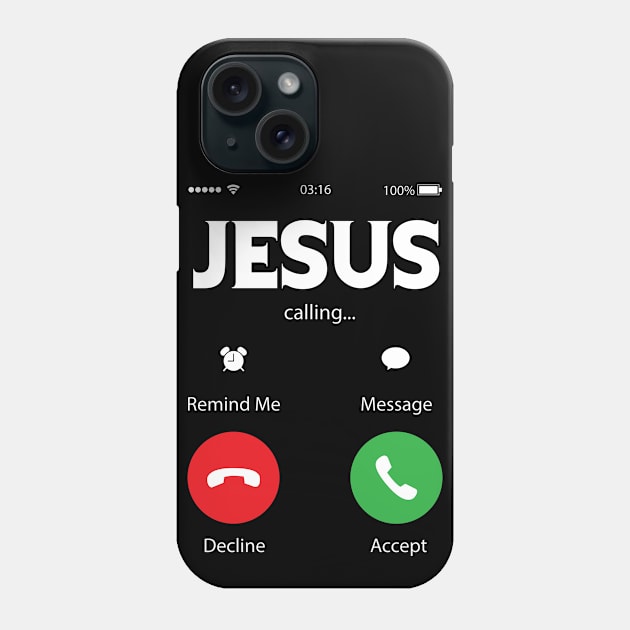 Jesus calling Phone Case by Plushism