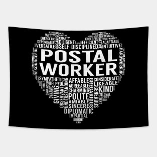 Postal Worker Heart Tapestry