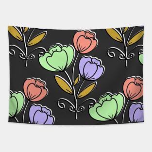 Poppin' flowers Tapestry