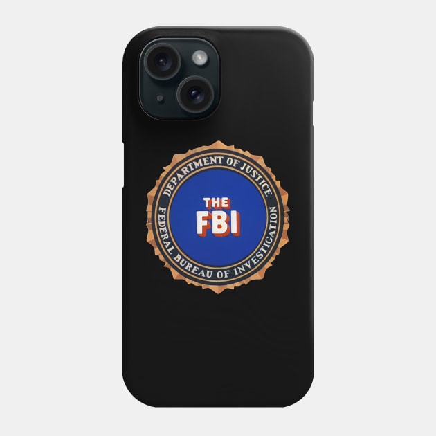 The FBI - Badge logo - 60s Tv Show Phone Case by wildzerouk