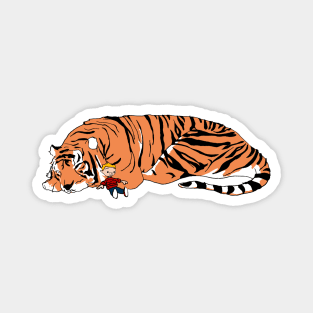 Tiger and toy Magnet