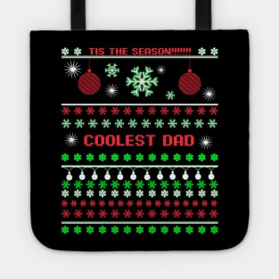 Coolest Dad Ugly Christmas Sweater Tote