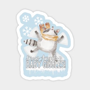 Snow Angels and Baby Giggles New Baby Graphic Magnet