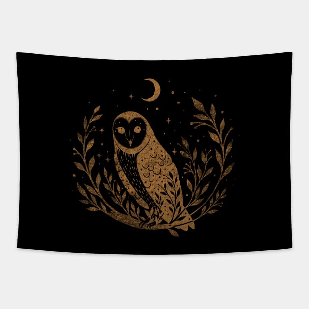 Owl Moon 2 Tapestry by Episodic Drawing