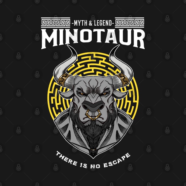 Myths and Legends: The Minotaur of the labyrinth-Greek mythology design by JustJoshDesigns