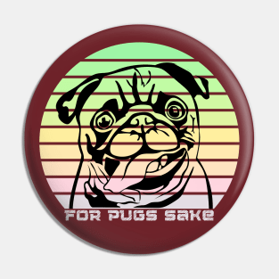 for pugs sake - cute pastel pug dog Pin