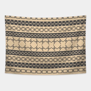 Ethnic style ornament (dark gray and sand) Tapestry