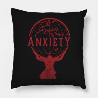 Ancient Greek Atlas God Anxiety Earth Globe Pillow