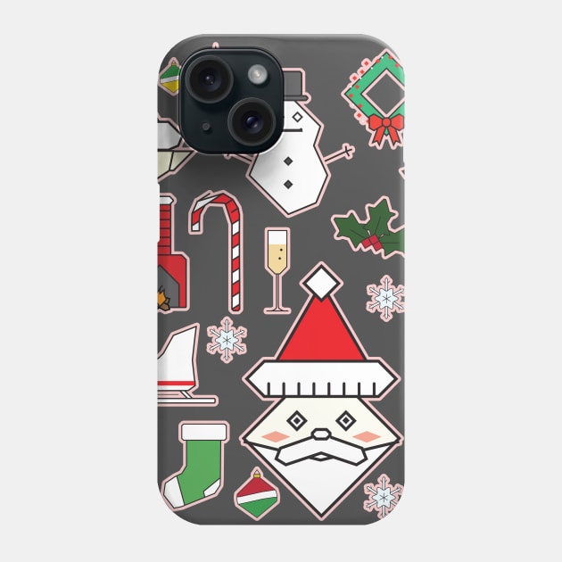 8ts Christmas Flash sheet Phone Case by kewlwolf8ts