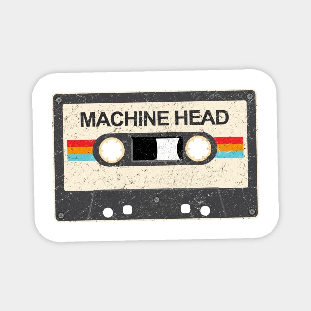 kurniamarga vintage cassette tape Machine Head Magnet by kurniamarga.artisticcolorful