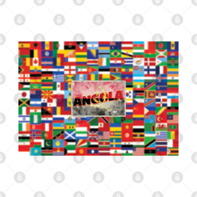 Angola Vintage style retro souvenir by DesignerPropo