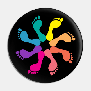 Foot Pinwheel (colorful) Pin