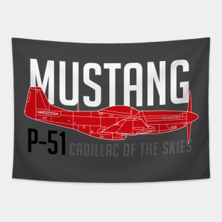 P-51 Mustang Legacy: Cadillac of the Skies Tapestry