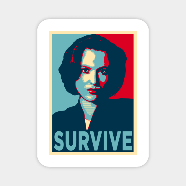 DANA SCULLY SURVIVE Magnet by Theo_P