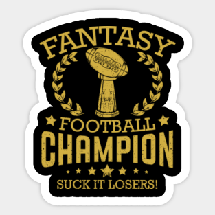 Fantasy Football Champion Stickers Teepublic