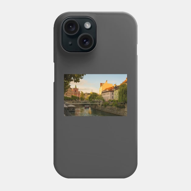 Ljubljanici River in Ljubljana, Slovenia Phone Case by jojobob