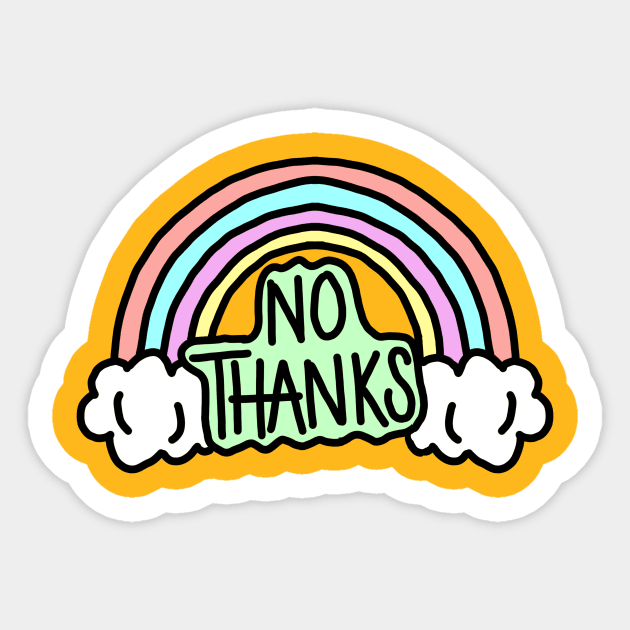 No Thanks! Sticker