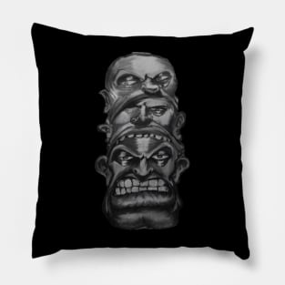 Three Ugly Heads Pillow